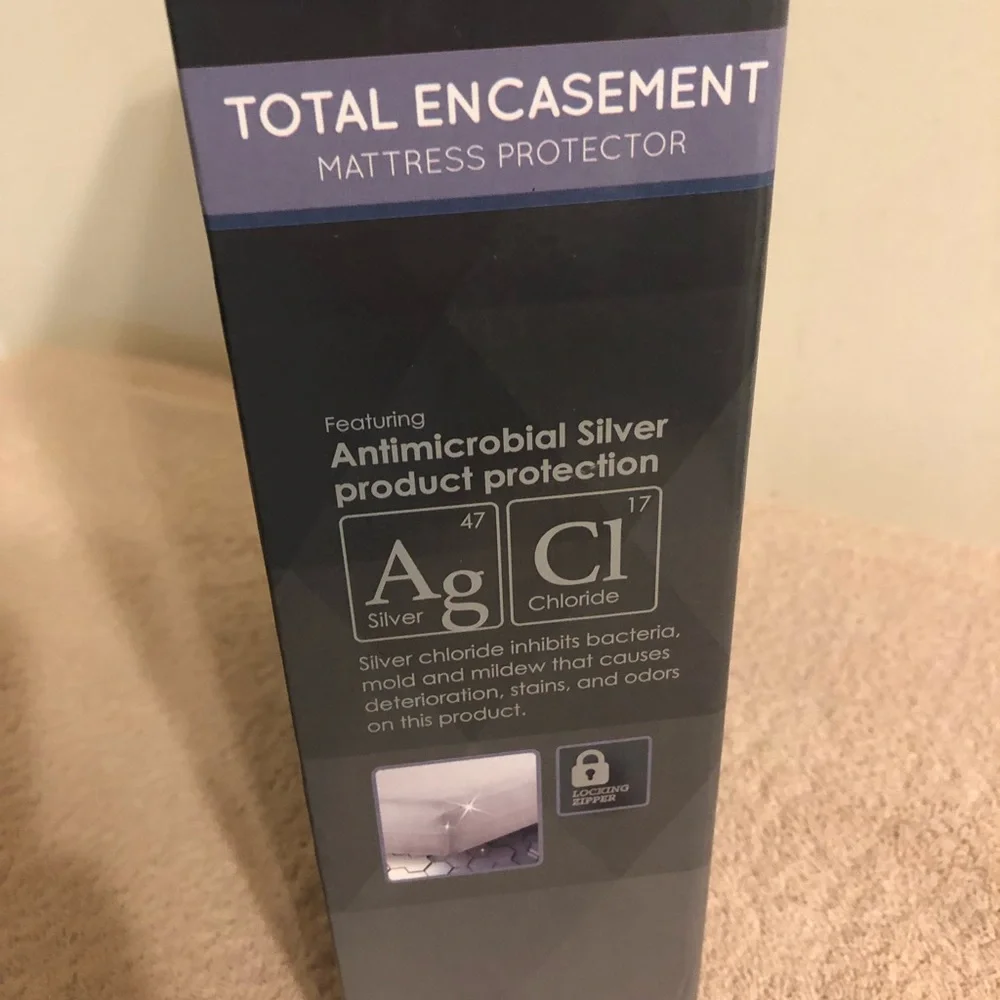 Lux Living Pure Care Total Encasement Mattress Cover Full Size Waterproof NIP